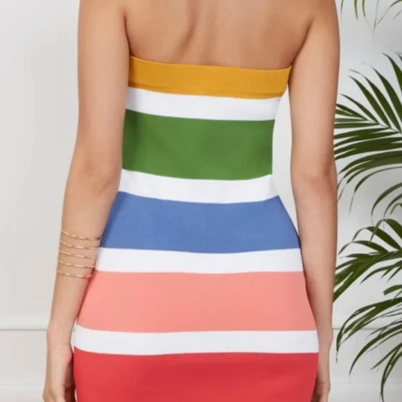 NY & Co Strapless Stripe Sweater Dress Size XXL NWT - Picture 6 of 6